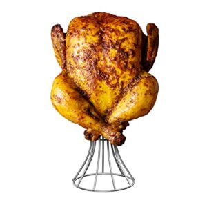 ODIEE Turkey Rack/Beer can Chicken Holder,Big Green Egg,Weber Accessories,Vertical Chicken Rack, Roaster Chicken Roasting Stand Chicken Holder, (8" + 9.5")