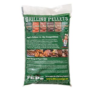 Papa's Premium Hardwood Pellets for Grilling, Smoking, and Barbecuing Meat, Poultry, and Seafood, Hickory Blend, 20 Pound Bag