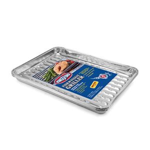 kingsford grilling kingsford fish and veggie aluminum grill liners | no more food falling through grill grates | kingsford grill accessories, bbq accessories | non-stick disposable grilling liners
