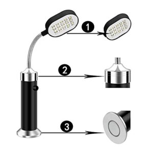 LILUOE Magnetic Barbecue BBQ Light Set for Grilling - 2PCS, Black(Include 6 AAA Alkaline Batteries)