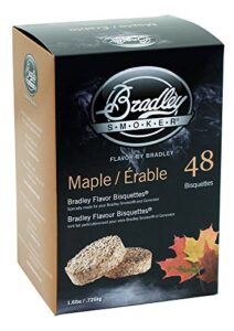 bradley smoker bisquettes for grilling and bbq, maple special blend, 48 pack
