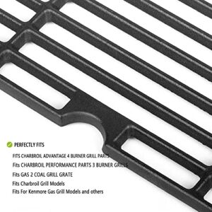 Grill Grates Replacement for Charbroil Advantage 463344015 463344116 Gas2coal 463340516 Cooking Grids for G460-0500-w1 463343015 463340516 463370516 G530-b700-w1 463672416 463344116