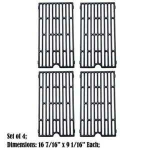 Direct Store Parts DC105 (4-Pack) Polished Porcelain Coated Cast Iron Cooking Grid Replacement for Vermont Castings, Chargriller, Jenn Air Gas Grill (4)
