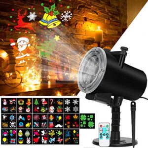 elec3 christmas holiday led projection light 12w, 16 slides projector light waterproof with rf romote used for home party holidays halloween decoration