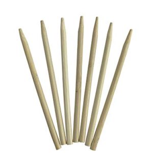 KingSeal Natural Bamboo Wood Candy Apple Skewers, Sticks, 5.5 Inch x 6.5mm diameter, Blunt Point for Safety, Retail Pack - 2 Packs of 50 (100 Count)