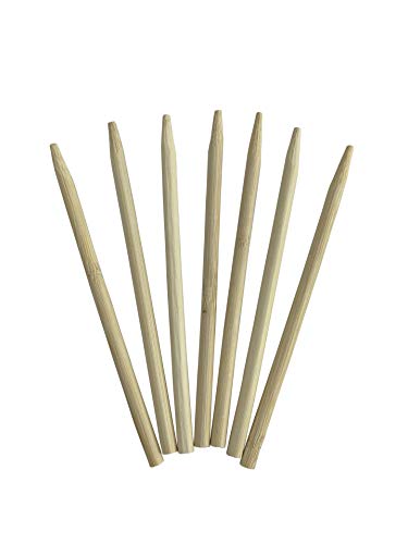 KingSeal Natural Bamboo Wood Candy Apple Skewers, Sticks, 5.5 Inch x 6.5mm diameter, Blunt Point for Safety, Retail Pack - 2 Packs of 50 (100 Count)