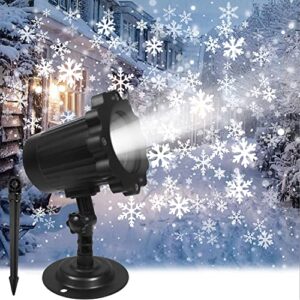 snowfall projector lights, led snowfall show outdoor projector, waterproof landscape christmas decorative lighting dynamic falling snow projector for christmas, holiday, indoor party decoration show