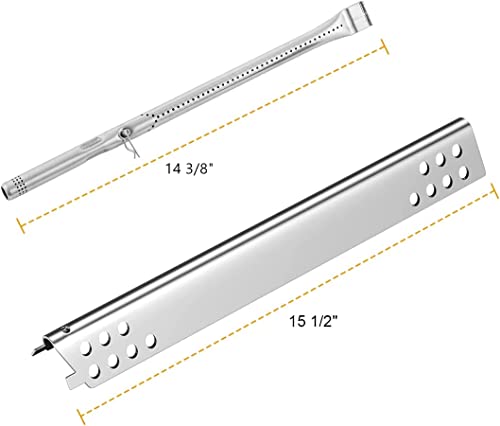 SafBbcue 463344116 463343819 Replacement Parts Kit for Charbroil Advantage 463343819 466344116 Performance 463280419 Heat Plates G359-0003-W1 Burner Tube G466-2500-W1