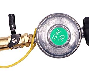 METER STAR QCC Propane Gas Grill Regulator 1/4" Quick Connect Cylinder Adapter and 12 Foot 1/4' Quick Connect Liquid Propane Hose Fitting Kit Elbow Adapter Only for Blackstone 17"/22" Griddle