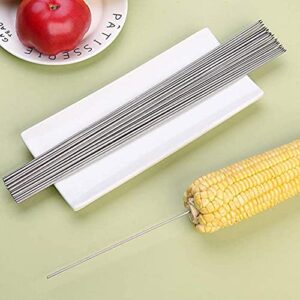 20 Pieces Stainless Steel skewers, BBQ skewers, Meat skewers, Stainless Steel skewers, Reusable BBQ skewers, Kebabs - 35cm