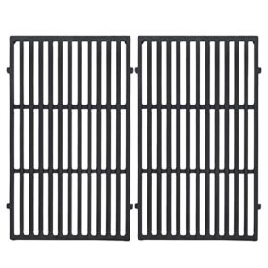 leship 19.5 inch cooking grates replace for weber 7524, 7528, weber genesis 300 series genesis e310 e320 e330 s310 s320 s330 ep310 ep320 ep330 grills, cast iron grill grates (19.5″ x 12.9″ each)
