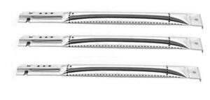 3 pack replacement stainless steel burner for kenmore 122.16643900, 16113, nexgrill 720-0649, 720-0718a, 720-0718b, members mark 720-0582b, 720-0691a, 720-0778a gas grill models