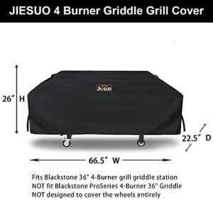 Jiesuo 36 inch Griddle Cover for Blackstone, 36 inch Flat Top Griddle Station Cover, Heavy Duty Waterproof Blackstone Griddle Cover 36 Inch