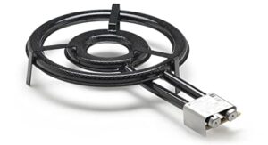 flames vlc professional 2 ring paella gas burner – outdoor – t-460 with long adjustable legs by castevia imports