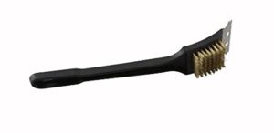 winco b003heqzau brass wire grill and bbq brush, 12-inch, medium, black