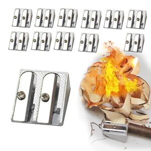 LekWinGi Camping Fire Starter Metal Pencil Sharpener Sharpen Sticks Twigs Shavings Kindling Start Tinder Campfires Firestarter Easy Burn Fire Starters for Wood Stoves Fireplaces Bonfires BBQ Fire Pit