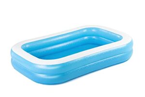 h2ogo! blue rectangular 8’6″ inflatable family pool | perfect for kids, ages 6+