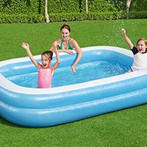 H2OGO! Blue Rectangular 8'6" Inflatable Family Pool | Perfect for Kids, Ages 6+