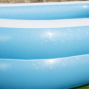 H2OGO! Blue Rectangular 8'6" Inflatable Family Pool | Perfect for Kids, Ages 6+