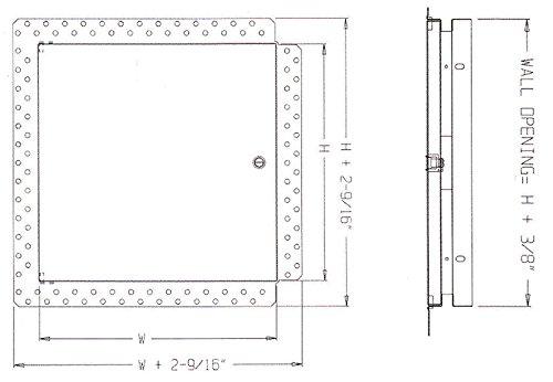 Acudor DW-5040 Drywall Access Door 24 x 24, White