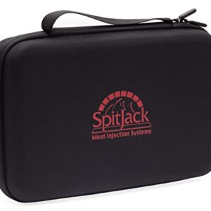 SpitJack Magnum Meat Injector Gun. Food Flavor Injection Syringe for Smoked BBQ Marinades and Meat Seasoning. 4 Needles for Pork Butt, Beef Brisket, Turkey Breast. Deluxe Hard Case. Made in The USA.