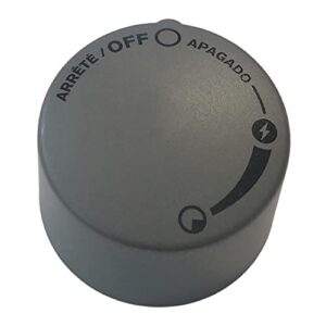 weber 30125801 gray side burner knob for specific genesis grills
