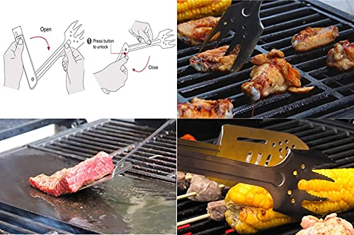 Lichamp 6-in-1 BBQ Multi Tool Set, Folding BBQ Tool Stainless Steel, Folding Grill Tool for Outdoor BBQ Grill