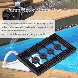 Swess Pool Pump Pad Anti-Vibration Hot Tub Pump Motor Mount Base Pad for Quiet Effectively Reduce Noise 95% Rubber