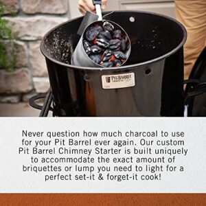 Pit Barrel Cooker Rapid Charcoal Chimney Starter | Precisely Measures, Quickly Lights Charcoal Without Lighter Fluid | BBQ Chimney Starter for Barbecues, Charcoal Grills, BBQ Tools