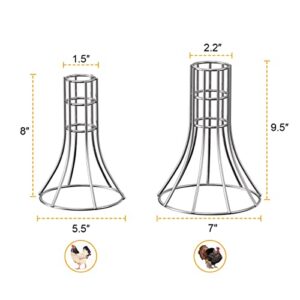 Vertical Chicken Holder Turkey Rack, Chicken & Turkey Roasting Rack for Smoker and Grill, Chicken Roasting Stand for Whole Chicken Roaster, Beer Can Chicken Holder, Turkey Rack for Fry Pot, 2 Pcs