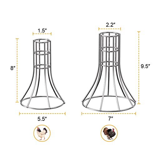 Vertical Chicken Holder Turkey Rack, Chicken & Turkey Roasting Rack for Smoker and Grill, Chicken Roasting Stand for Whole Chicken Roaster, Beer Can Chicken Holder, Turkey Rack for Fry Pot, 2 Pcs