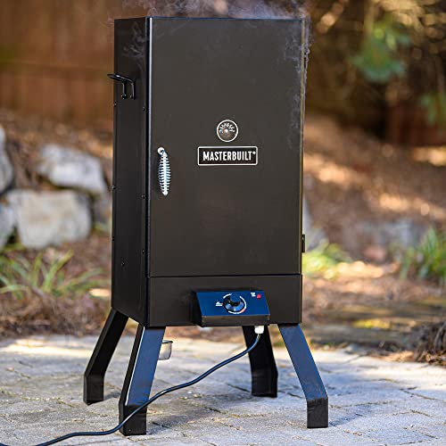 Masterbuilt MB20077618 Analog Electric Smoker with 2 Smoking Racks, 30 inch, Black