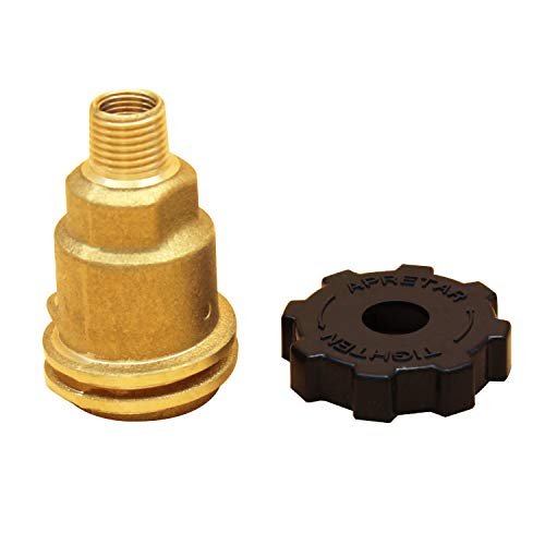 MENSI QCC1 Propane Tank Cylinder Adapter Fitting by 1/4" NPT Male Thread Brass Connector with Free Hand Wheel