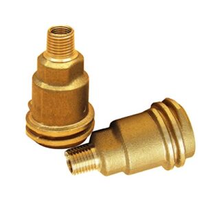 MENSI QCC1 Propane Tank Cylinder Adapter Fitting by 1/4" NPT Male Thread Brass Connector with Free Hand Wheel