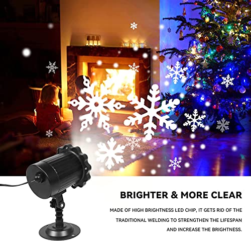 Christmas Projector Lights Outdoor, Indoor Christmas Decorations Snowfall LED Light Projectors with Waterproof White Snowflake for Xmas，Holiday, Home，Party，Garden and Patio Decoration