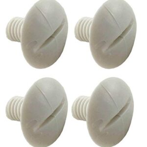 4 Polaris C55 Pool Cleaner 180 280 Plastic White Wheel Screws Part C-55 (4 Pack)