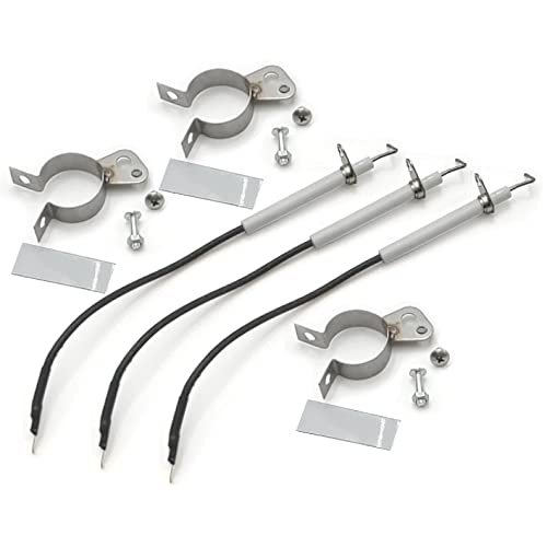 ADJUSTABURNER Quick Install Universal Electrode Kit for Gas Grill Burner Ignitors (3)