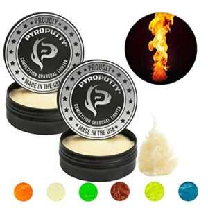 phone skope pyro putty winter, summer, eco blend, emergency survival fire starter (2 oz bbq/charcoal)