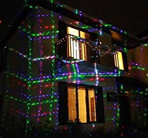 LedMall Motion 8 Patterns in 1 Red, Green, and Blue Outdoor Christmas Laser Lights Projector with remote control and Security Lock