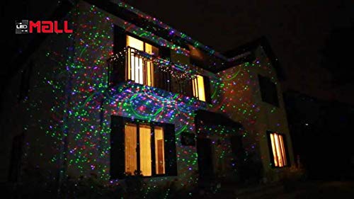 LedMall Motion 8 Patterns in 1 Red, Green, and Blue Outdoor Christmas Laser Lights Projector with remote control and Security Lock