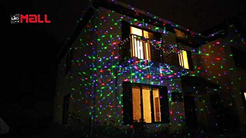 LedMall Motion 8 Patterns in 1 Red, Green, and Blue Outdoor Christmas Laser Lights Projector with remote control and Security Lock