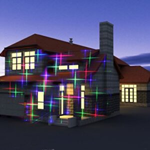 LedMall Motion 8 Patterns in 1 Red, Green, and Blue Outdoor Christmas Laser Lights Projector with remote control and Security Lock