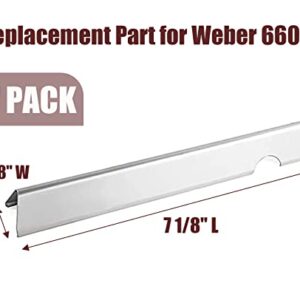 Outspark 66033 Grill Flavorizer Bars for Weber Genesis II E-410/LX E-440 S-440 Series Gas Grills,Replacement Parts for Weber Genesis II 400 Series,66796 66030 Flavor Bars(7 Pack Stainless Steel)