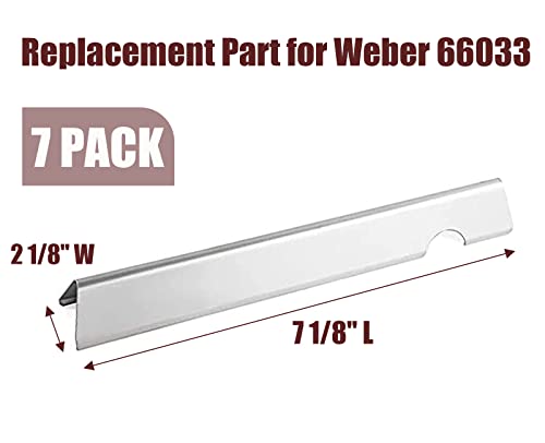 Outspark 66033 Grill Flavorizer Bars for Weber Genesis II E-410/LX E-440 S-440 Series Gas Grills,Replacement Parts for Weber Genesis II 400 Series,66796 66030 Flavor Bars(7 Pack Stainless Steel)