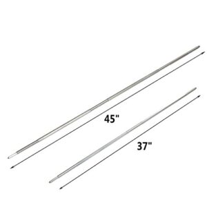 Onlyfire 37-45'' x 1/2'' Universal Hexagon 304 Stainless Steel Grill Rotisserie Spit Rod