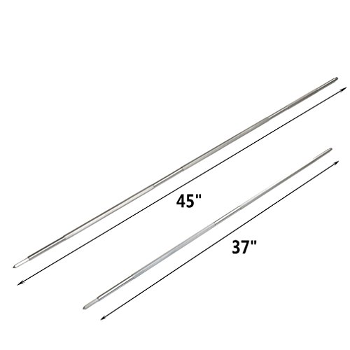 Onlyfire 37-45'' x 1/2'' Universal Hexagon 304 Stainless Steel Grill Rotisserie Spit Rod