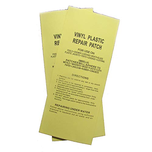 Vinyl Pool Patch Kit Adhesive Repair Slits and Leaks on Inflatable Above Ground Swimming Pool Pack of 2