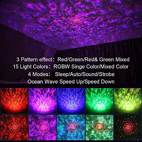 LUNSY Star Projector, Galaxy Projector Night Light Projector, with Remote Control Bluetooth Music Speaker&Timer, Starry Light Projector for Kids Adults Bedroom Gaming Room Theater Decoration