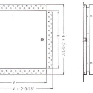 Acudor DW-5040 Access Panel 24x24 Flush Door with Drywall Bead Flange