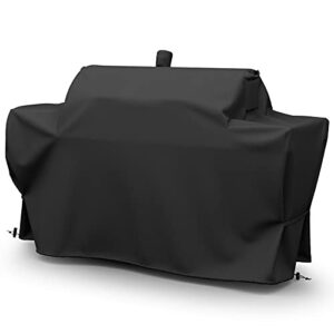 shinestar grill cover for oklahoma joe longhorn combo smoker, heavy duty waterproof bbq cover, fade resistant & rip resistant, all-weather protection